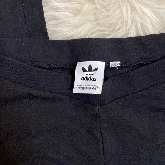 Adidas 3 Stripe Black Leggings - Picture 3 of 3